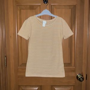 H&M striped, shirt sleeve top, size XS
